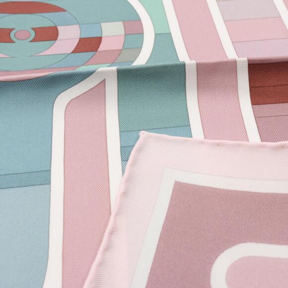 HERMES Pink Silk Scarf - Picture 4 of 5